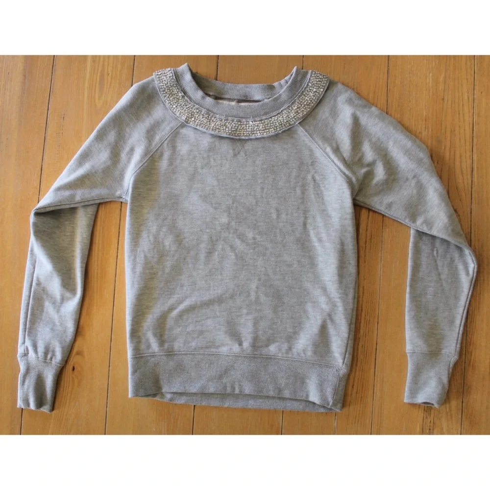 Threads 4 Thought Organic Cotton and Recycled Polyester Gem Neckline Sweater